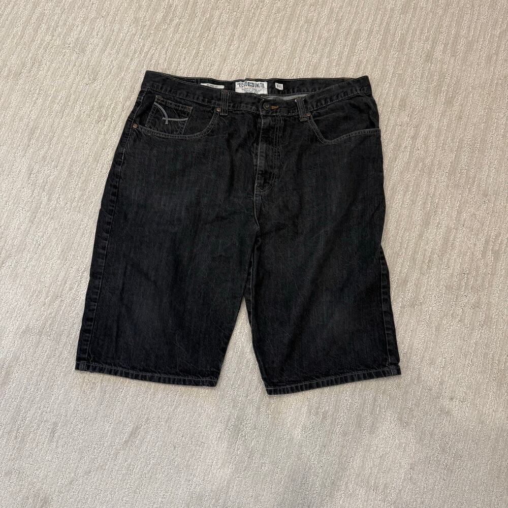 ECKO UNLTD Men's Black‎ Denim Jean Shorts size 40 Hang em High y2k